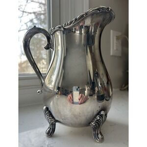 Towle E.P. Silver Plated Pitcher with Ornately Decorated Base and Handle  2824
